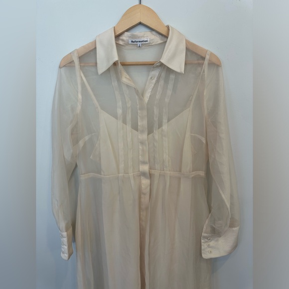 Reformation Cream Maxi Dress - Picture 6 of 7